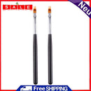 2PCS Nail Art Gel Pen Brush Drawing Painting Wood Handle Manicure Tool