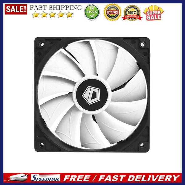 XF-12025-SD-W 120mm PWM Desktop Computer Case Fan with Black Frame White Blade