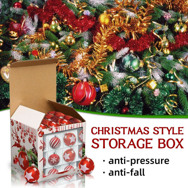 Divider 64 Baubles Organiser Christmas Ball Storage Box Xmas Tree Decorations