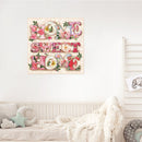 DIY Oil Paint by Numbers Letters Canvas Artwork Living Room Hand Painting Decor