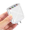ABS Charger 4 USB Ports Portable Travel Convenience Phone Fast Charge Equipment