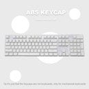 104pcs Universal Mechanical Keyboard Keycaps PC Bakclit Key Cap Set (White)