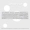 104pcs Universal Mechanical Keyboard Keycaps PC Bakclit Key Cap Set (White)