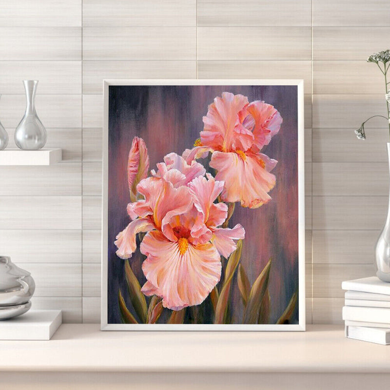 Iris Oil Paint By Numbers Kits DIY Handpainted on Canvas Wall Art Gifts Unframed