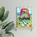 Mosaic Diamond Painting Set DIY 5D Full Round Drill Picture Car and Flower Craft