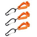 3pcs Glove Grabber Clamp Catcher Safety Working Clip Holder Hanger (Black)