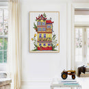 11CT Full Cross Stitch Spring Hat DIY Printed Wall Art Crafts Home Decoration
