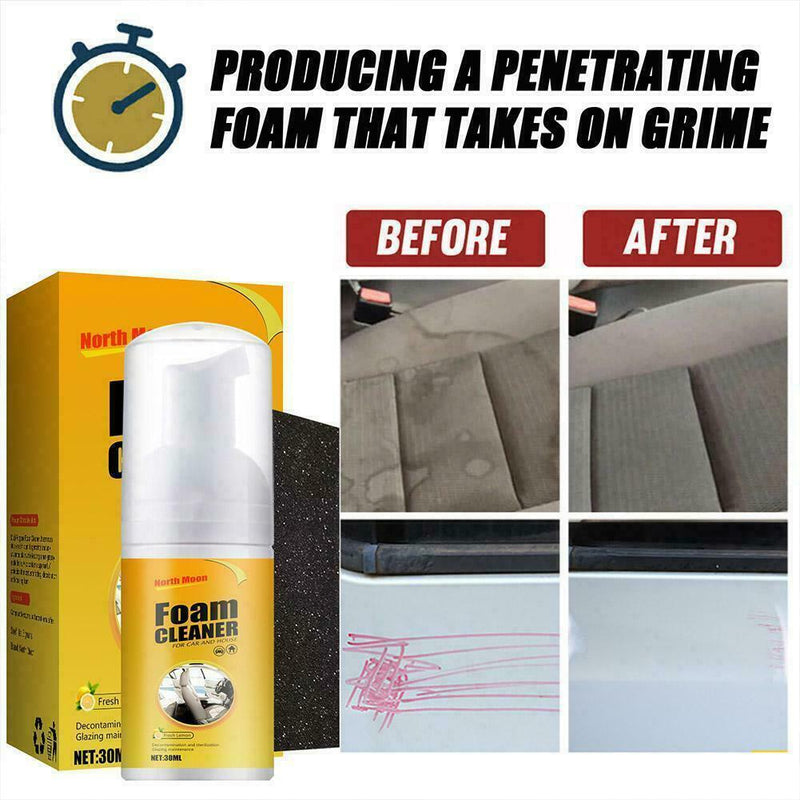 Car Interior Cleaning Agent With Sponge Interior Cleaning Refresher Foam O5L0