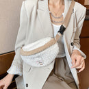 Women Retro Soft Warm Plush Handbags Autumn Winter Fluffy All-Match Phone Bags