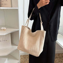 Beach Straw Shoulder Bags Women Large Leather Top-handle Shopping Handbag Purses