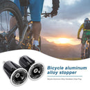 1 Pair Aluminum Bicycle Handlebar Cap Grip Bike Handlebar End Plug (Black) Newly