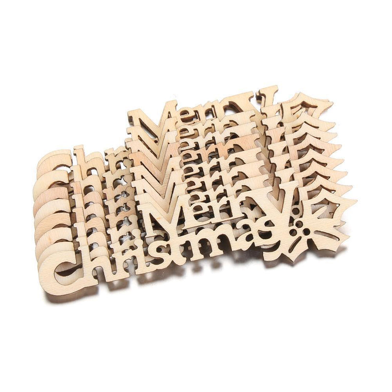 Wood DIY Crafts Wooden Slice Xmas Decoration Merry Christmas Wood Pieces