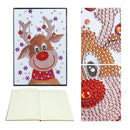DIY Christmas Elk Special Shaped Diamond Painting 60 Pages A5 Students Notebook