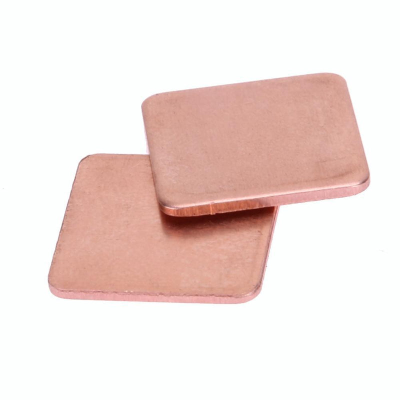 20pcs/Lot 15*15mm 1.2mm 1.5mm 1.8mm 2mm DIY Copper Shim Thermal Pad Cooler