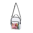 PVC Transparent Top-handle Bag Purse Large Capacity Zipper Shoulder Bag