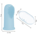 Silicone Dog Cat Finger Toothbrush Bad Breath Care Teeth Cleaning (Blue) Newly