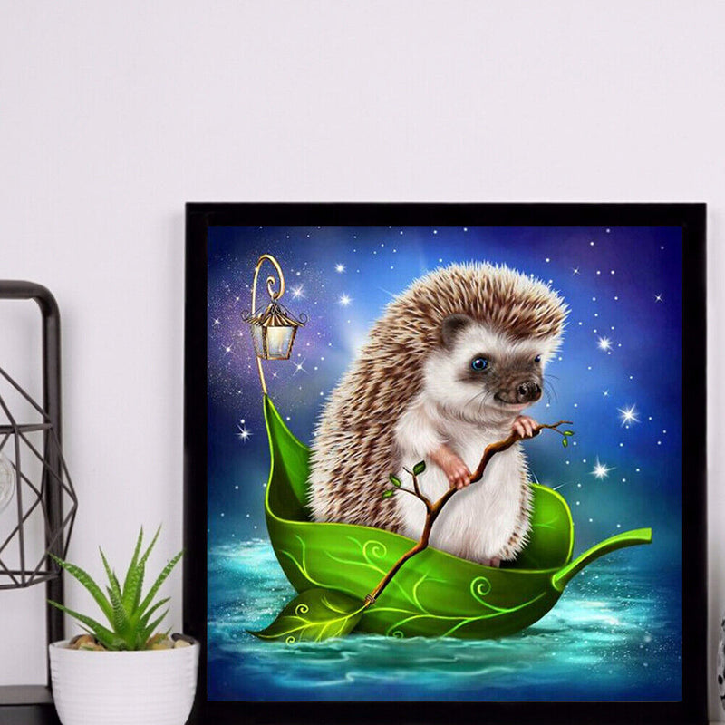 Hedgehog DIY Full Drill Round Diamond Painting Kit Mosaic Craft Home Decor