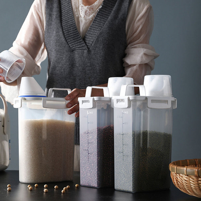 Rice Grain Storage Box Sealed Jar Can Moisture-proof Food Bucket Container Newly