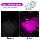 Car LED Touch Lights Wireless Auto Roof Ceiling Reading Lamp (Ice Blue) Newly
