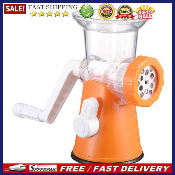 Stainless Steel Manual Chopper Meat Grinder Household Mincer Food Processor