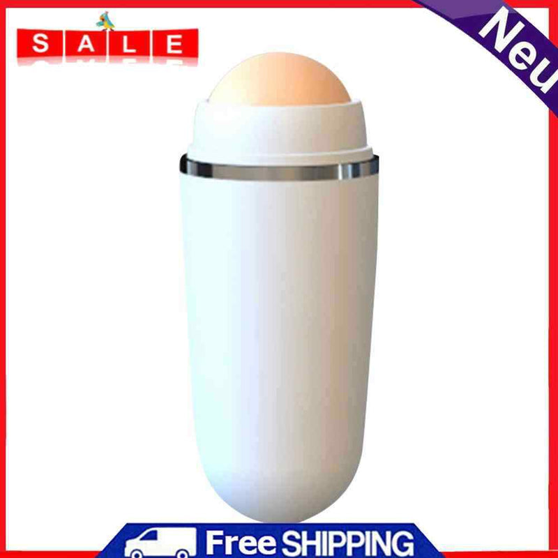 Face Oil Absorbing Roller Volcanic Stone Summer Blemish Remove Ball (White)