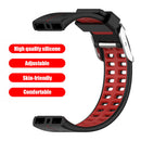 Silicone Watch Band for Polar V800 Replacement Wrist Strap (Black Red) Newly