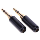 2pcs 3.5mm 3-Pole Male Audio Jack Plug Stereo Headphone DIY Connectors