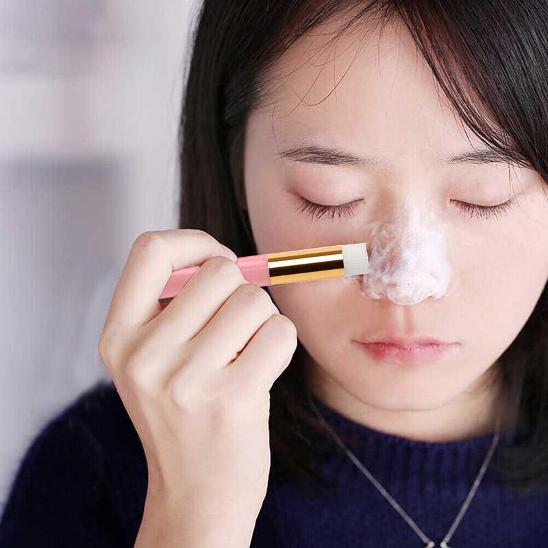 Portable Wood Handle Eyelash Cleaning Brush Durable Lashes Extension Nose Bru