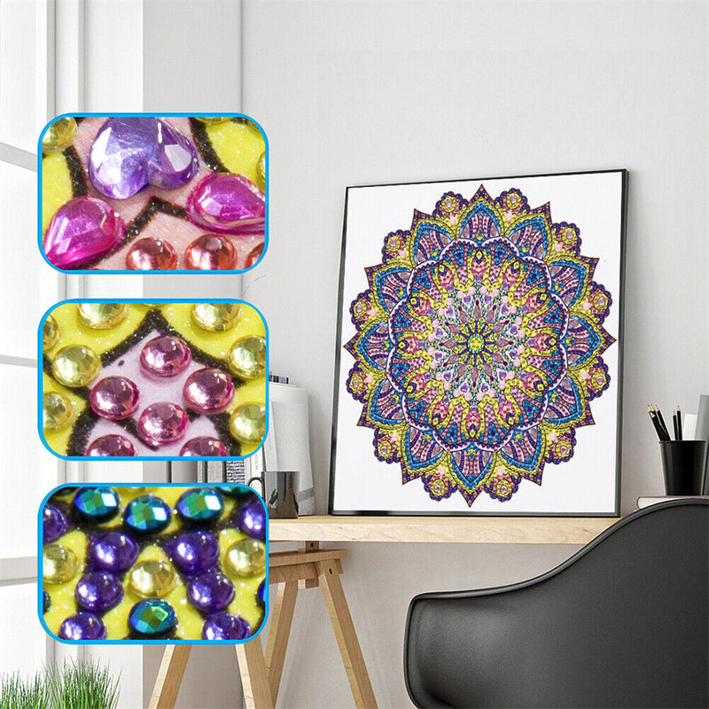 Partial Drill 5D Special Shape Diamond Painting Abstract Mandala Kit (X054)