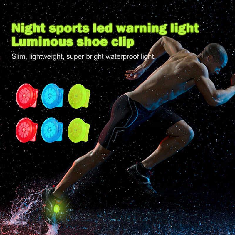 Running Lights 6pcs Running Jogging LED Safety Clip-on Light (Red Blue Green)