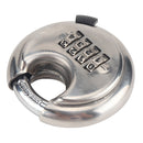 4 Digit Combination Discus Lock Keyless Stainless Steel Disc Padlock 70mm Newly