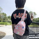 Children Cartoon Messenger Bag Money Pouch Dinosaur Horn Horse Print Chest Bags