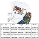 Independence Day Print Love Letter Tea T-Shirt (White XXL)