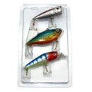 3pcs Lot Fishing Lures Mixed Set Minnow Crankbaits Topwater Popper Hook