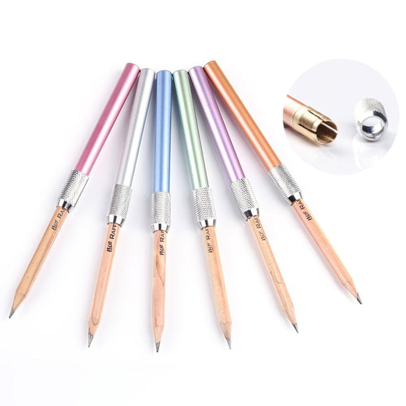 Metal Single Head Pencil Extender Holder Sketch School Office Write Tool Newly