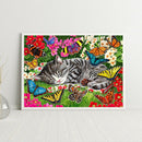 Diamond Painting 5D DIY Cat Full Round Drill Rhinestone Picture (NH1195) Newly