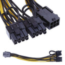 Module 6Pin Male to Dual 8pin Female Power Adapter Cable Connector Video Card