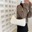 Fashion Quilted Shoulder Handbags Nylon Satchels Bags Solid for Travel Shopping