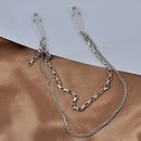 Chain Personality Collar Clip Chain Accessories Brooch Lapel Pin Collar Pins