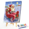 Hand Painted Oil Paint By Numbers Santa Claus Digital Drawing On Canvas Home Art