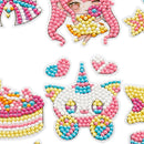 5D Diamond Painting Cartoon Stickers Kids DIY Round Drill Crafts Decals Dec