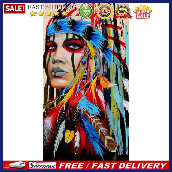 Indigenous Girl Oil Paint By Numbers Kits Canvas Picture DIY Home Decoration