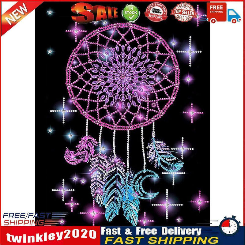 5D DIY Dreamcat Partial Special Shape Diamond Painting Art Drawing MX123 Newly