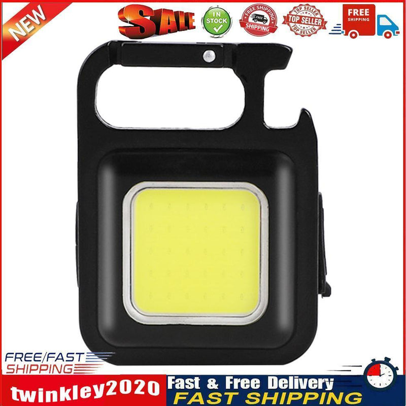 500 Lumens Mini Flashlight Keychains COB LED Pocket Work Lights Corkscrew Newly