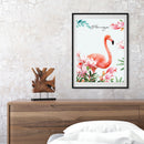 Decorative Drawing On Canvas Wall Art Pink Flamingo Print Oil Painting Ornament