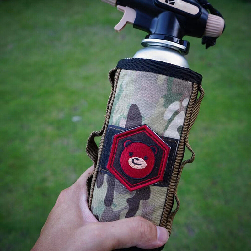 Long Gas Canister Wrap Cover Durable 500D Nylon Anti-Skid Cassette Gas Tank Bag