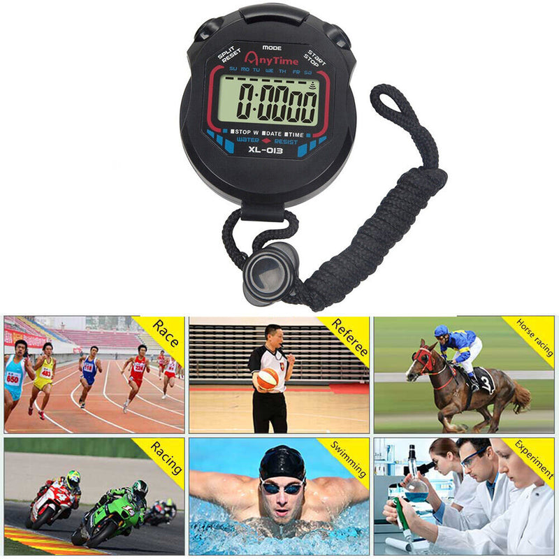 Digital Running Stopwatch Sports Timer Kitchen Cooking Timing Counter up Newly