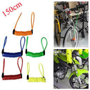 Bike Disc Brake Lock Motorcycle Safety Lanyard Reminder Cable Spring Coil