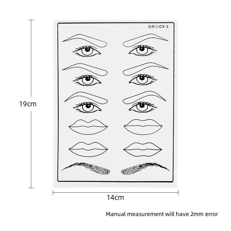 1mm Tattoo Microblading Skin Brow Eye Lips Tattoo Beginner Practice Blank Pad