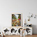 Full Embroidery Stamped Paris Scenery DIY 11CT Cotton Thread Cross Stitch K